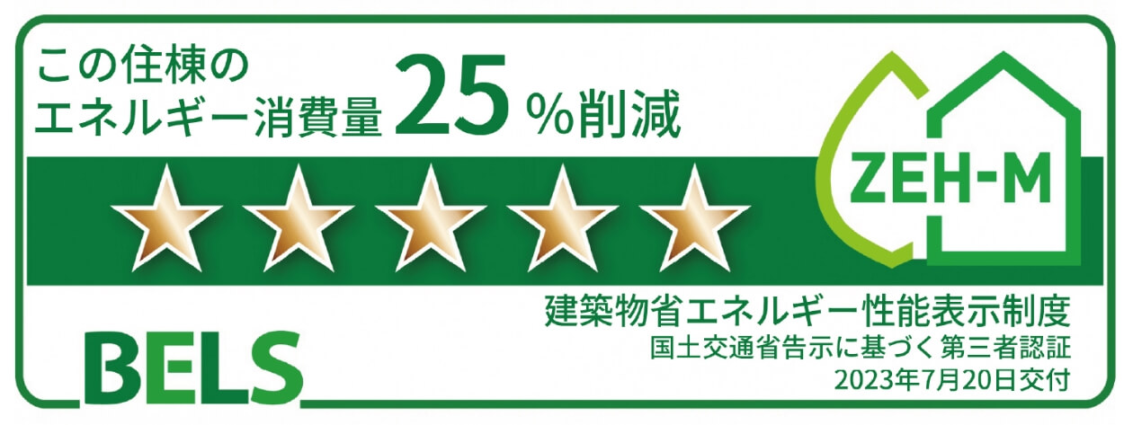 この住棟のエネルギー消費量25%削減